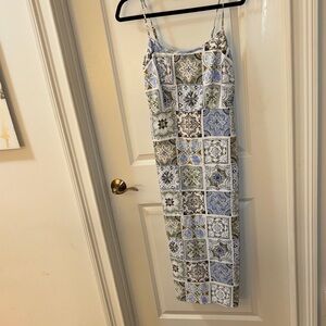 Abercrombie & Fitch Mosaic Print Midi Dress